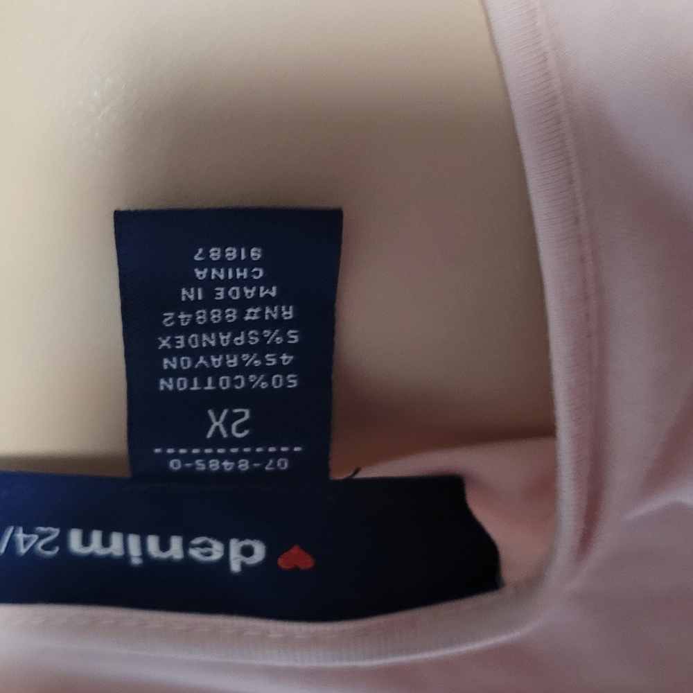 Denim 24/7 Light Pink Cold Shoulder Blouse - Picture 4 of 4